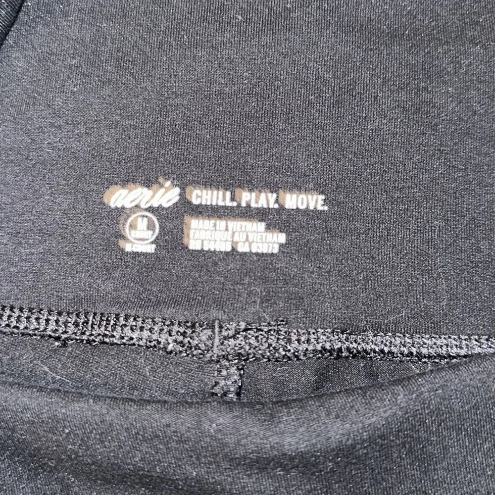 aerie MP 26” Black Cotton Active Lounge Leggings - Picture 7 of 9